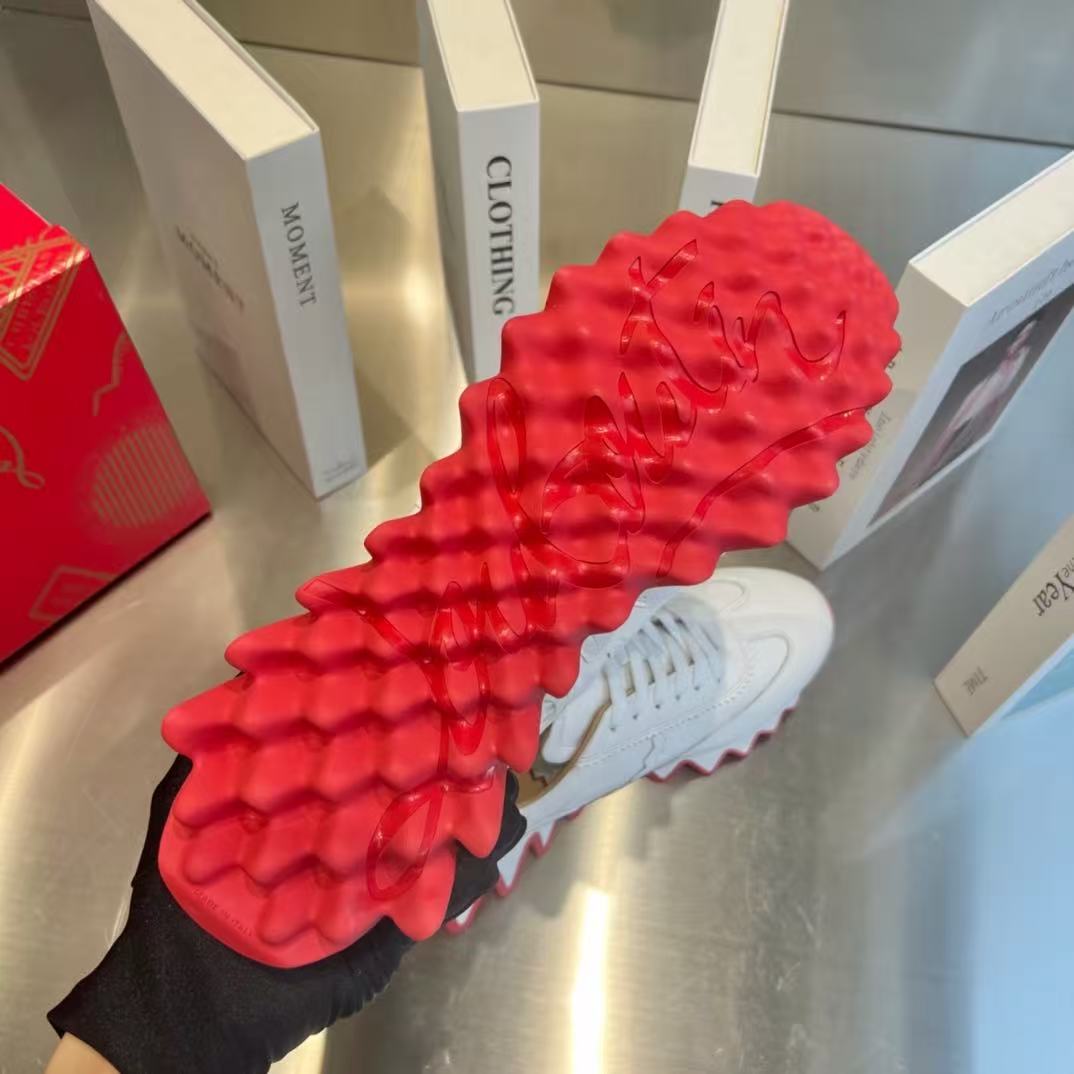 Christian Louboutin Loubishark Sneaker White Red Leather