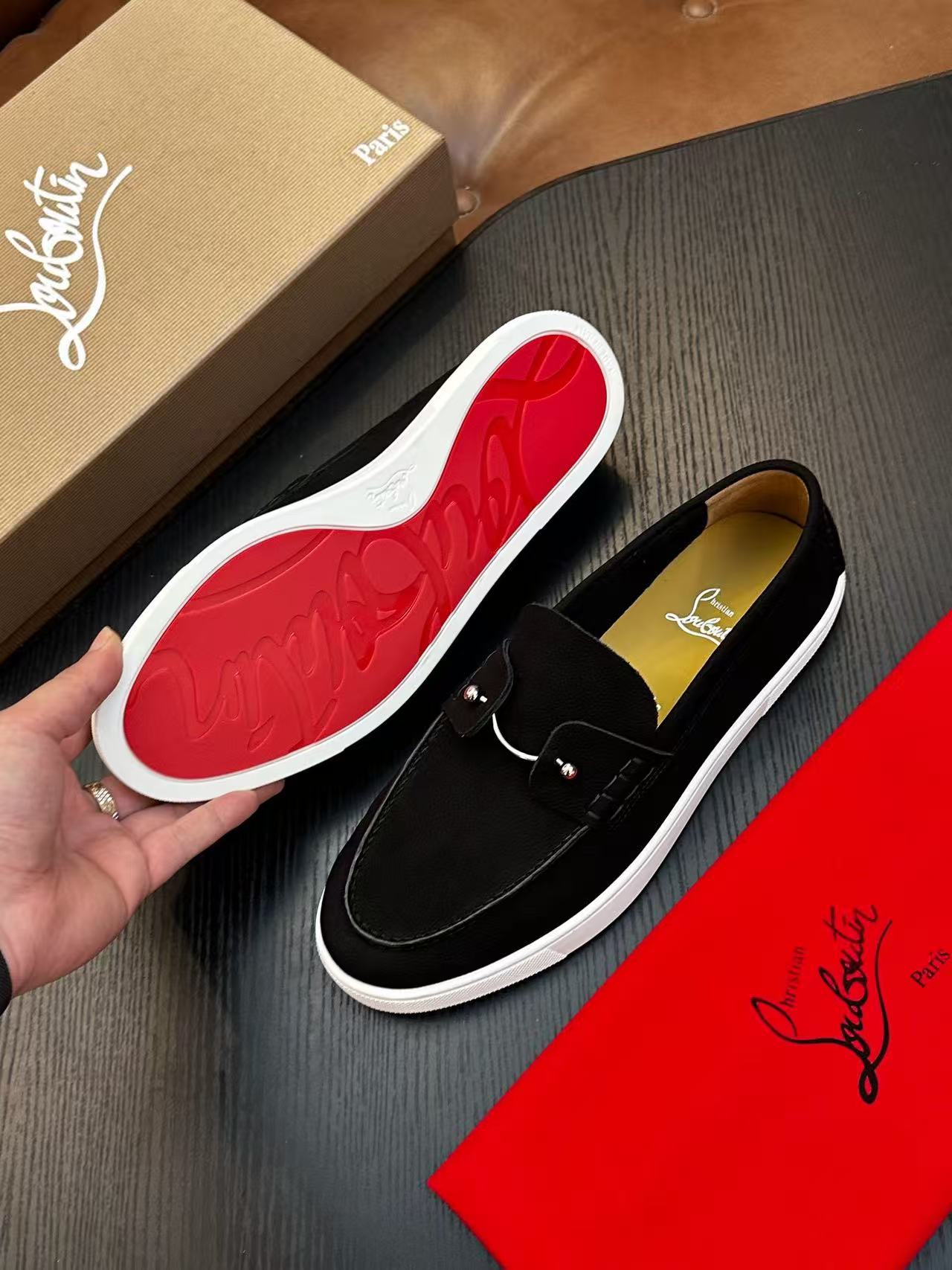 Christian Louboutin Chambeliboat Loafer Black Suede