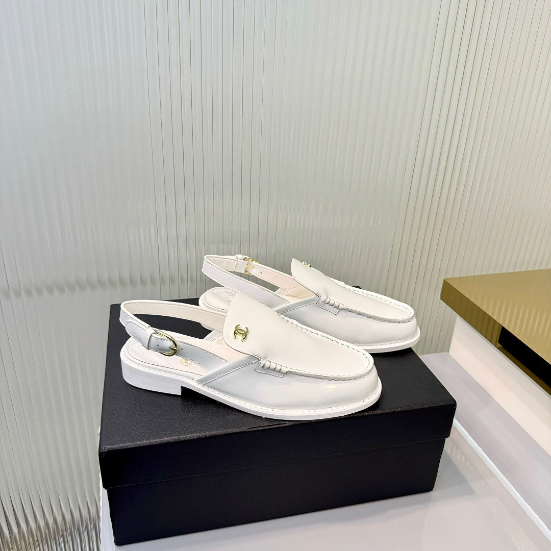 Chanel 2026 Slingback Loafers 35mm Shiny Calfskin 780968
