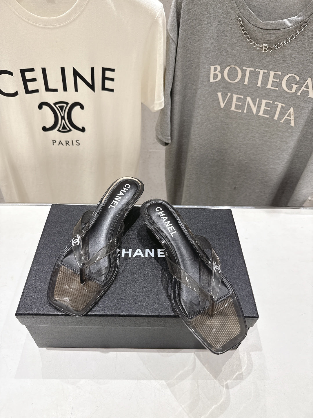 Chanel 2026 Transparent Sole Flip-Flops Beach Sandal 713048