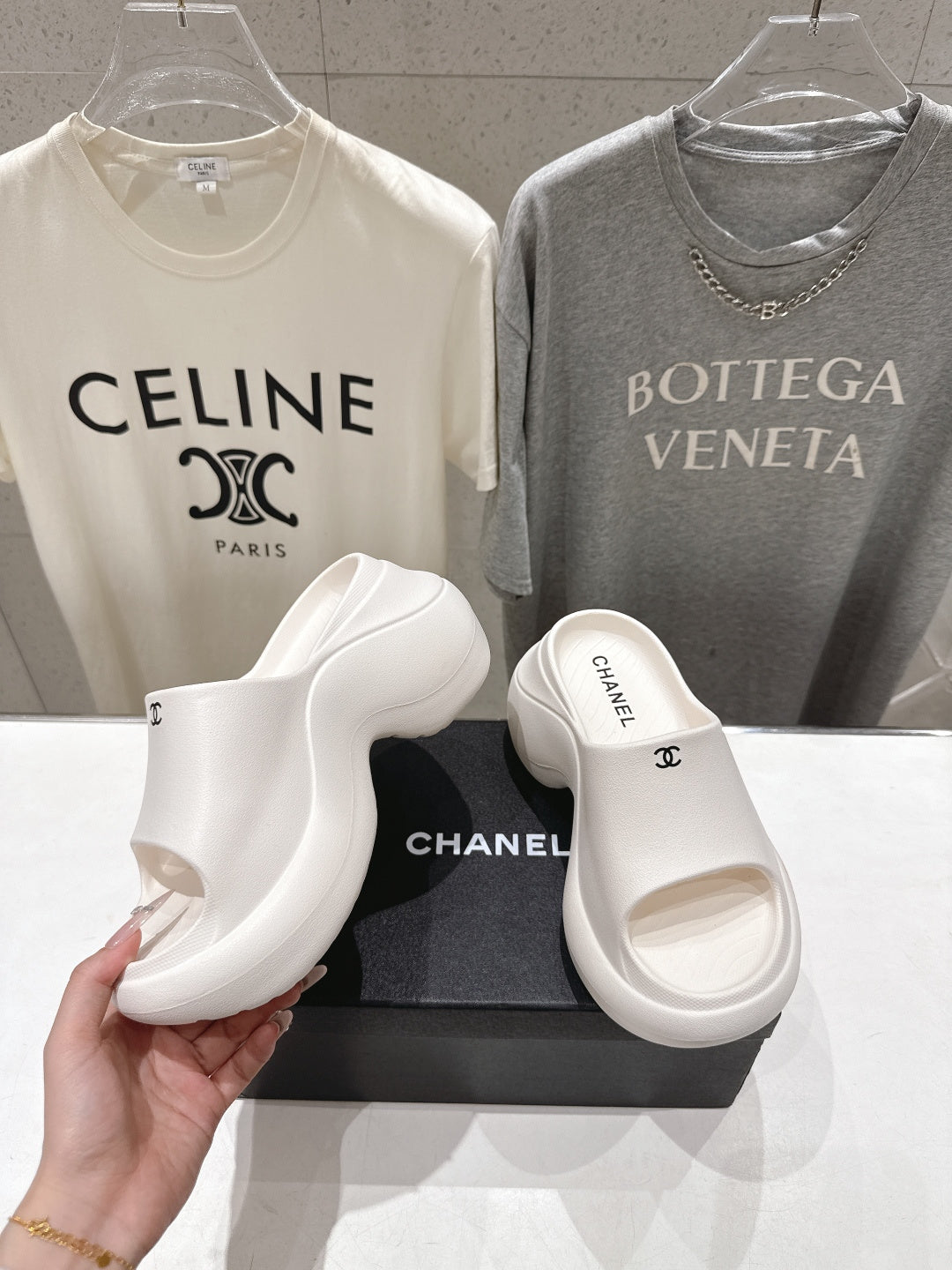 Chanel 2026 Platform Wedge Sandal 50mm Lambskin 713053