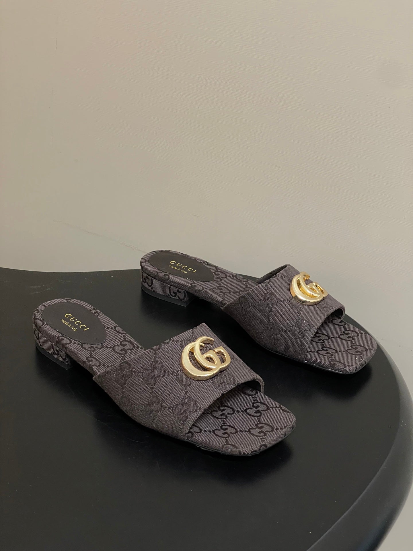 GG 26ss Flat Slippers Canvas Monogram