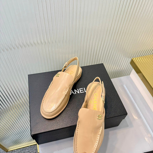 Chanel 2026 Slingback Loafers 35mm Shiny Calfskin 780968