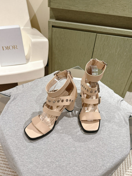 CD 26s High Heel Sandal 65 Beige Sheepskin 661538