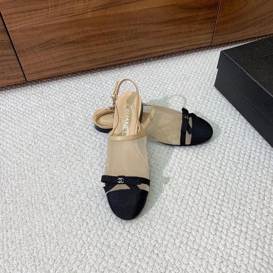 Chanel 2026 Slingback Flats Mesh Grosgrain 792615