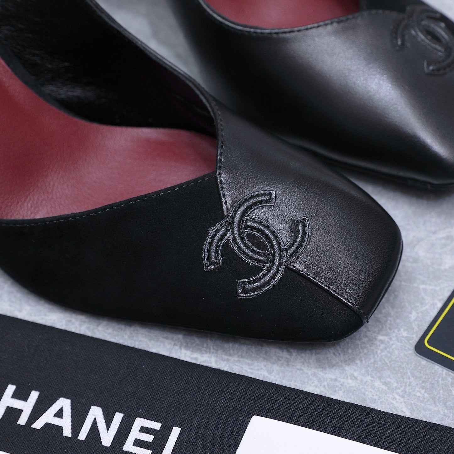 Chanel 2026 High-Heeled Slingback 60mm Black Suede Leather 758410