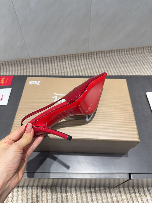CL 26SS Slingback 100 Dark Red Patent Leather 613984