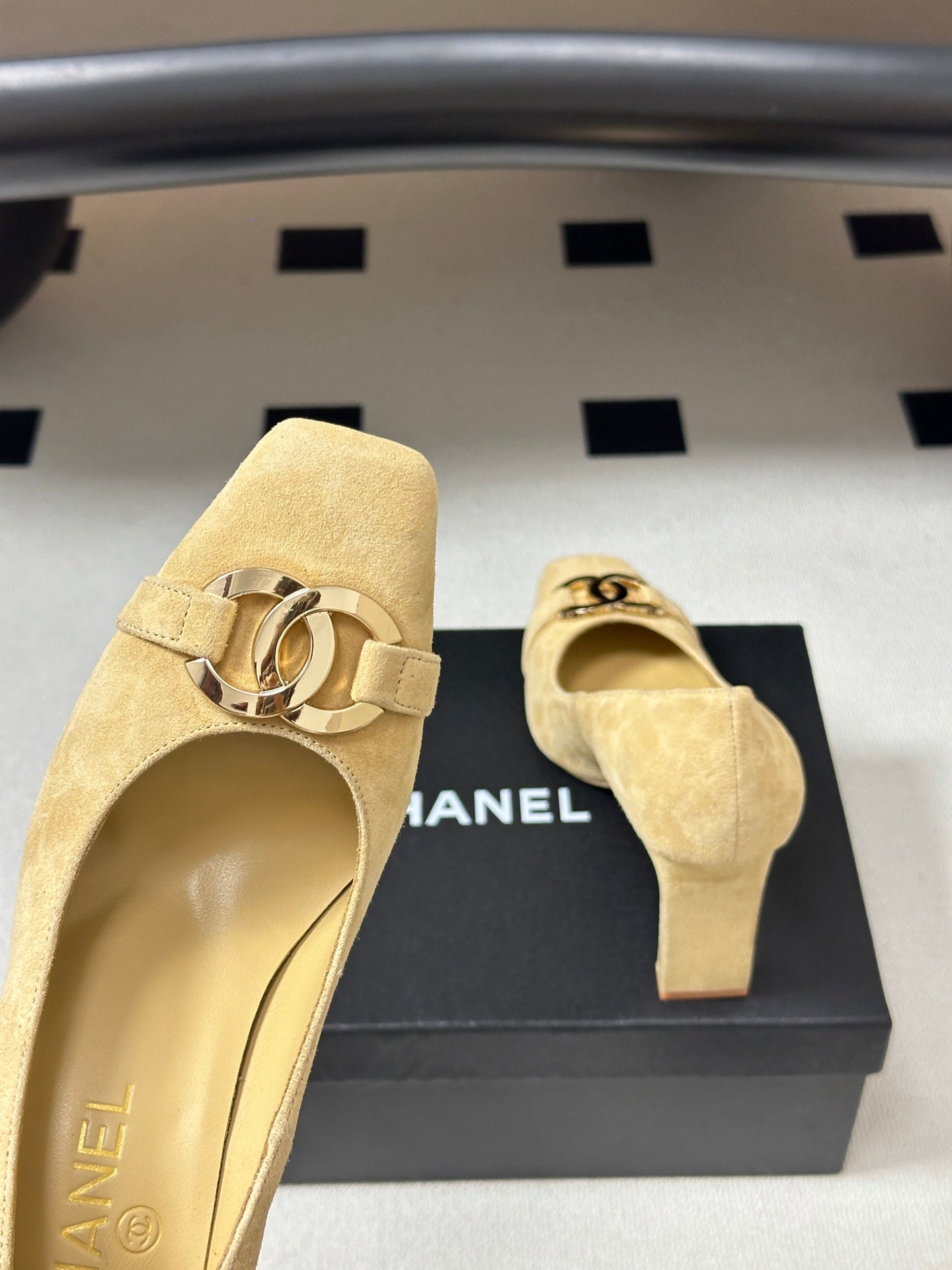 Chanel 2026 Double C Metal Buckle High Heels Leather Sheepskin 834663