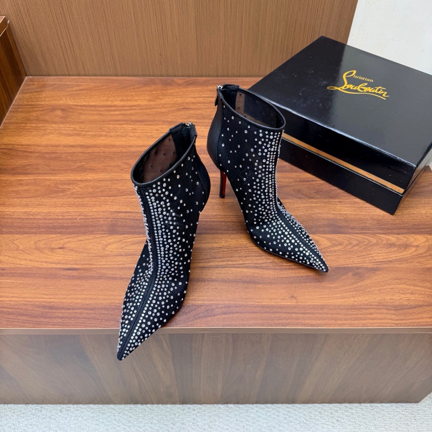Christian Louboutin 2026 Constella 105mm Mesh Ankle Boot 870870