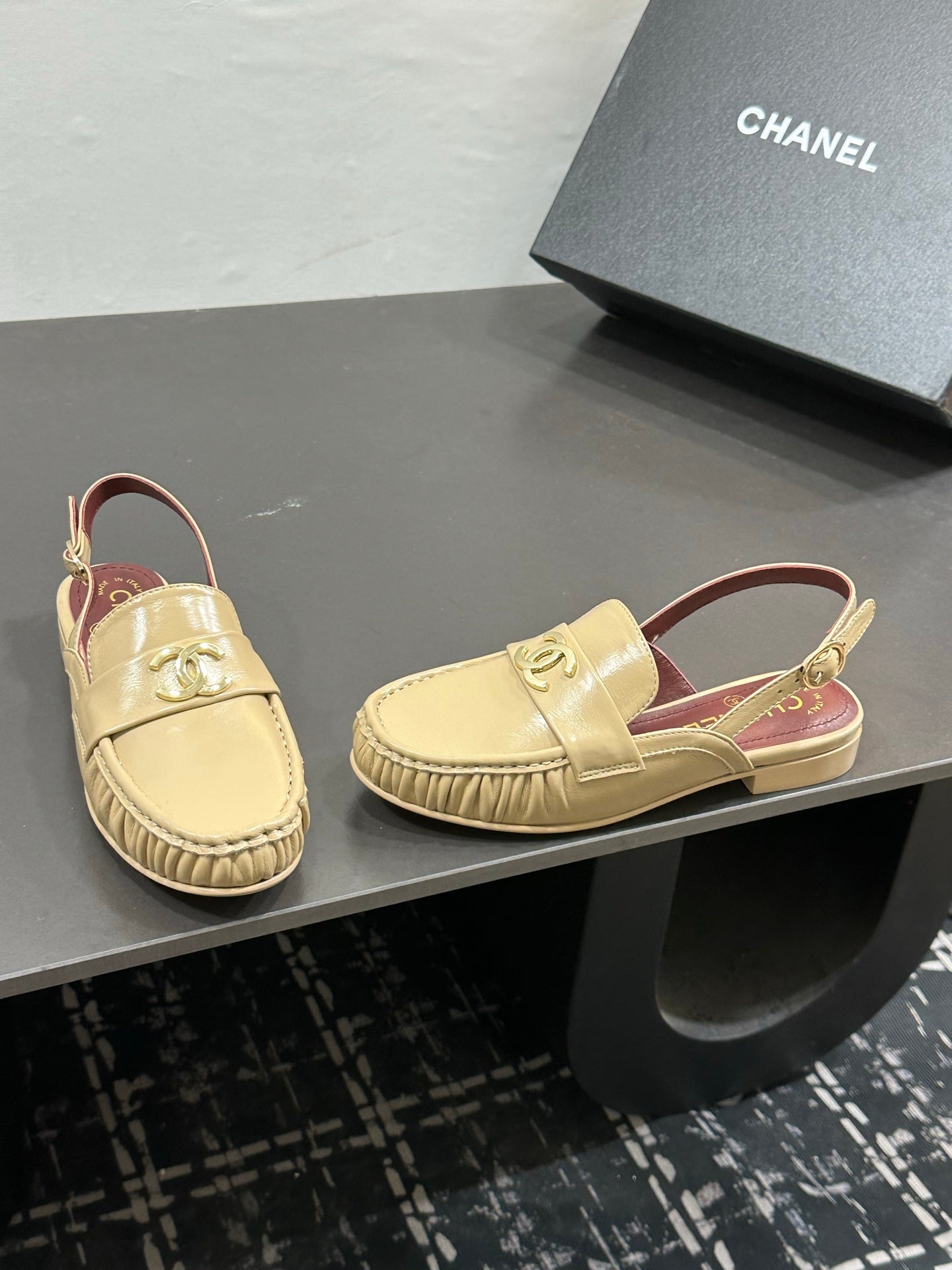 Chanel 2026 Slingback Loafers Leather Sheepskin 832506
