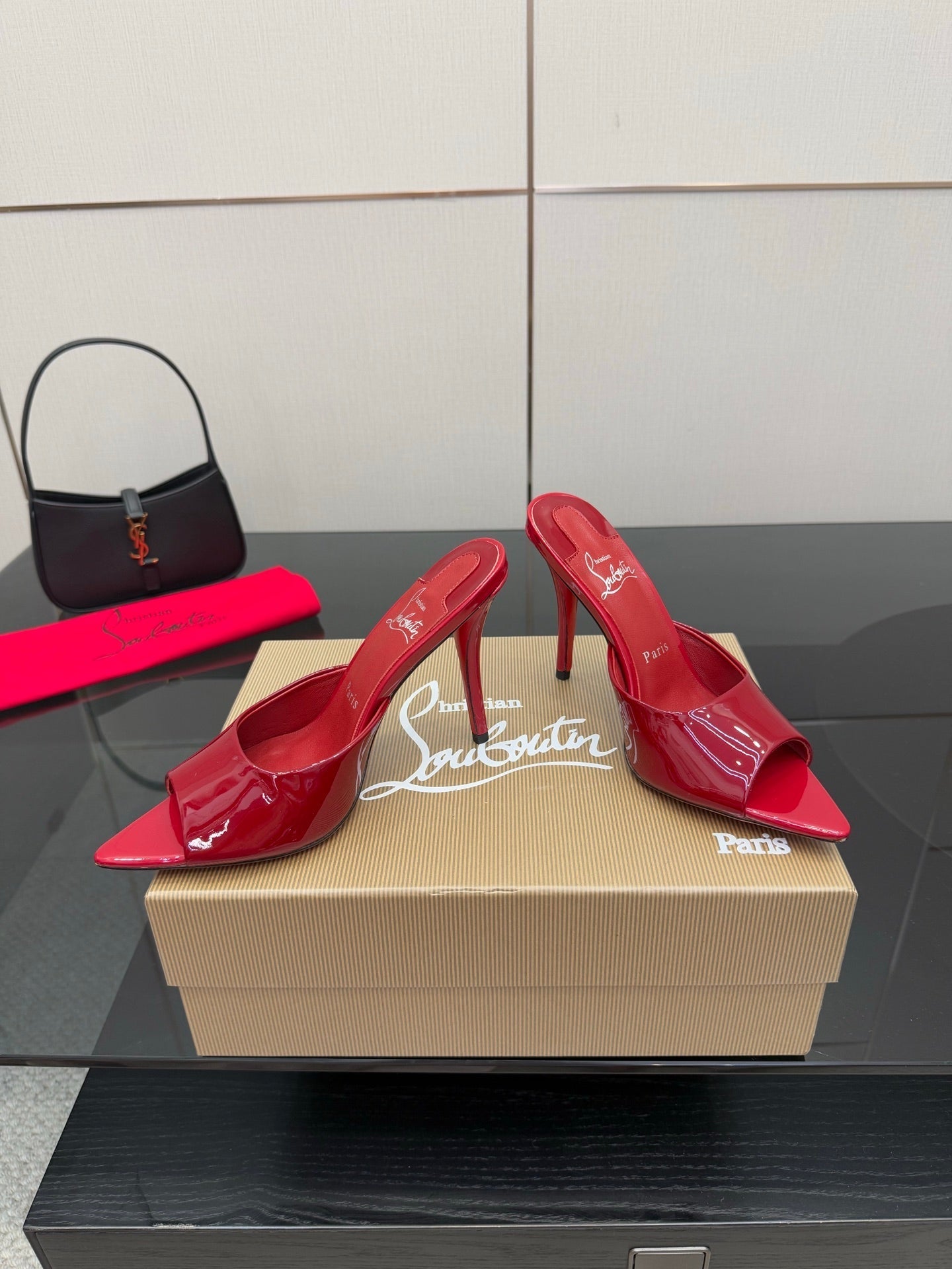 CL 26SS High Heel Sandals 100 Red Patent Leather 532169