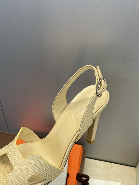 HM 26ss High Heel Sandals 105 Light Beige Cowhide 607114