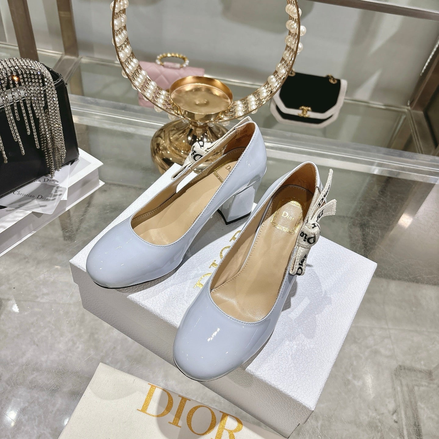 CD 26 Lolita High-Heeled 85 Baby Blue Patent Leather 679732
