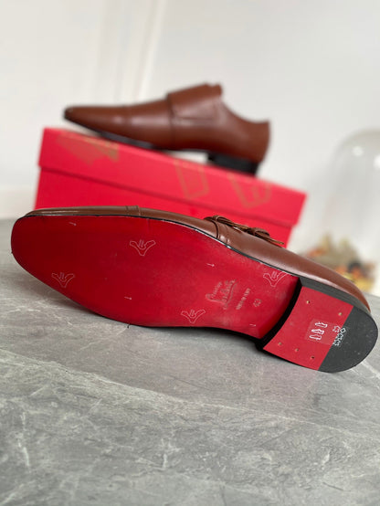 Christian Louboutin Mortimer Double Monk Strap Loafer Leather 863804