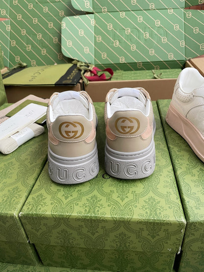 GG 26 Sneaker Beige Gray Canvas Calfskin 632890