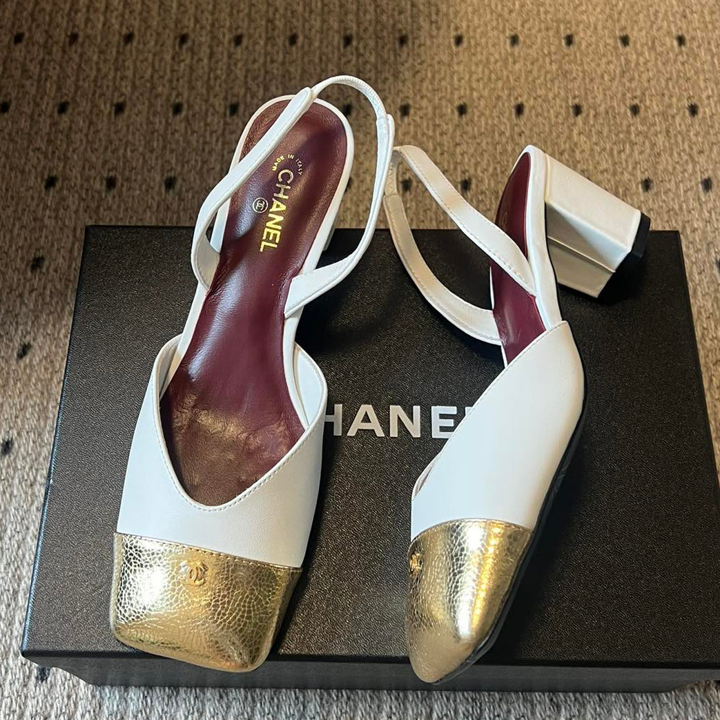 Chanel 2026 Square Toe Slingback Leather