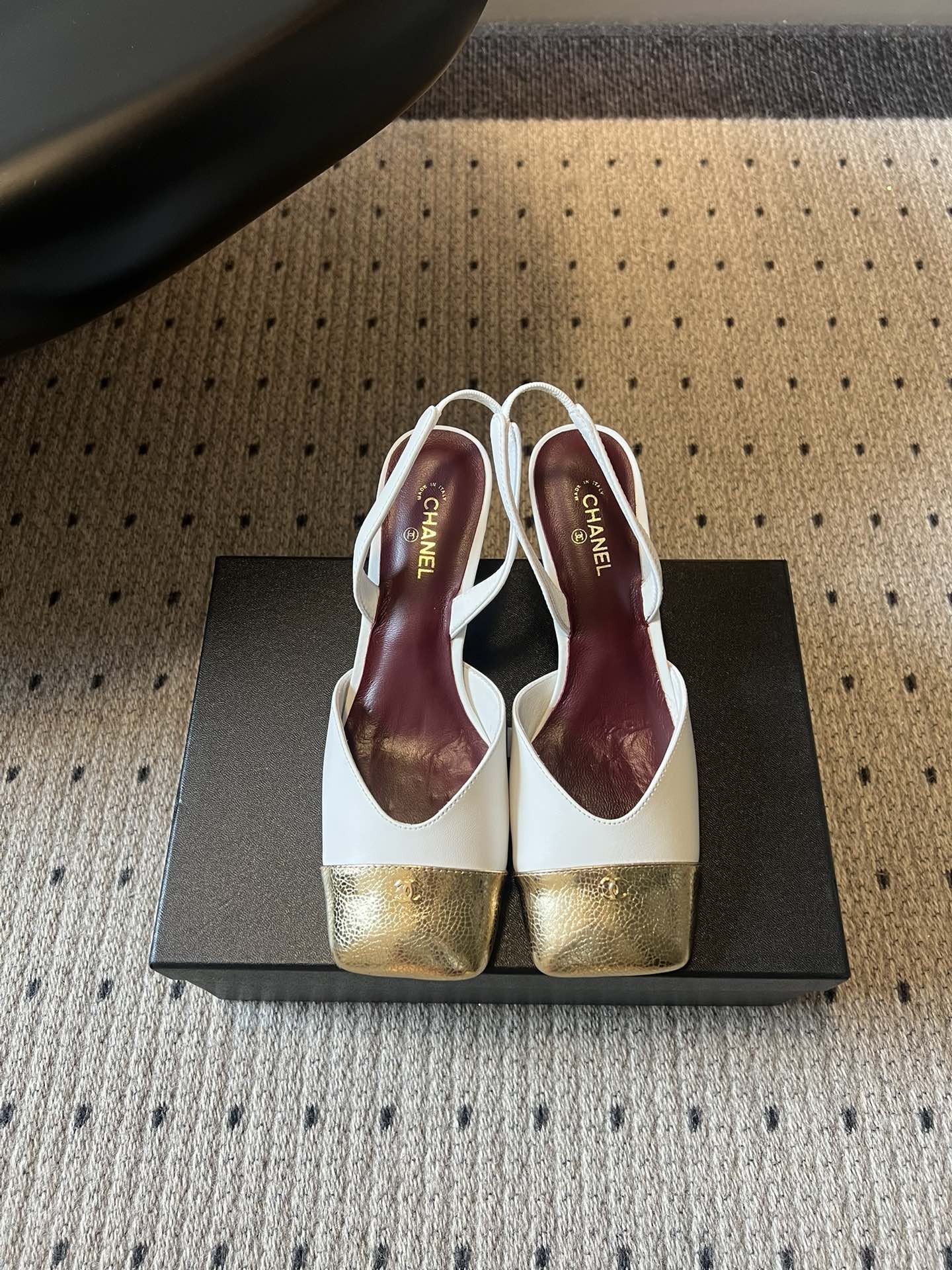Chanel 2026 Square Toe Slingback Leather