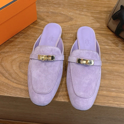 Hermes 2026 Oz Mule Purple Suede Leather 776633