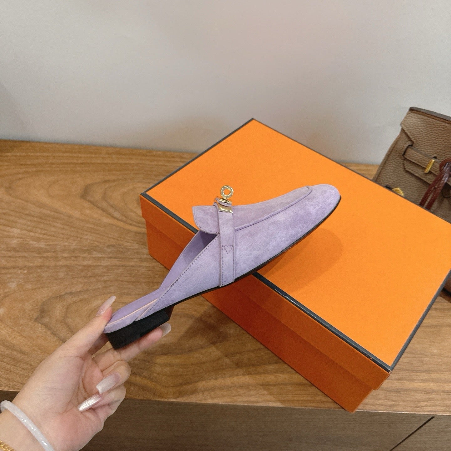 Hermes 2026 Oz Mule Purple Suede Leather 776633