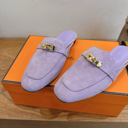 Hermes 2026 Oz Mule Purple Suede Leather 776633