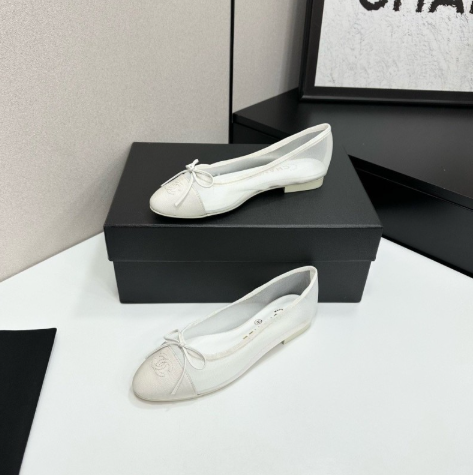 Chanel 2026 Ballet Flat Mesh Leather