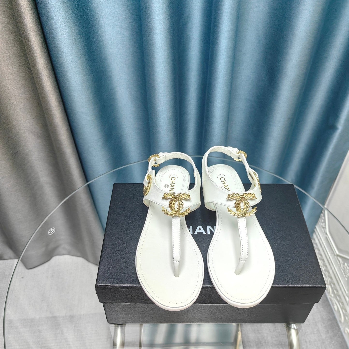Chanel 2026 C-buckle Flip-Flop Sandal Sheepskin 712414