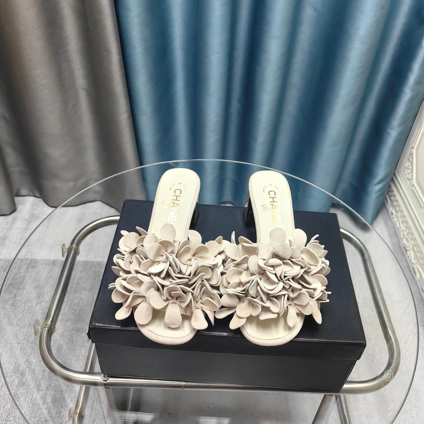 Chanel 2026 Floral Sandal Suede Sheepskin 710701