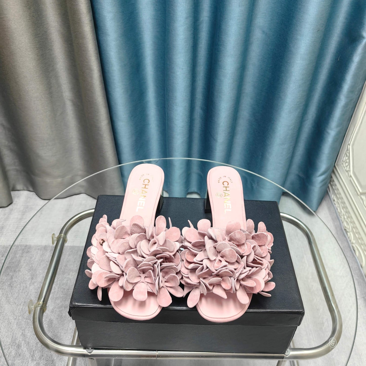 Chanel 2026 Floral Sandal Suede Sheepskin 710701