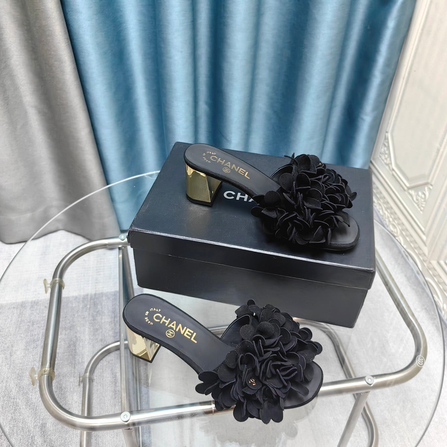 Chanel 2026 Floral Sandal Suede Sheepskin 710701