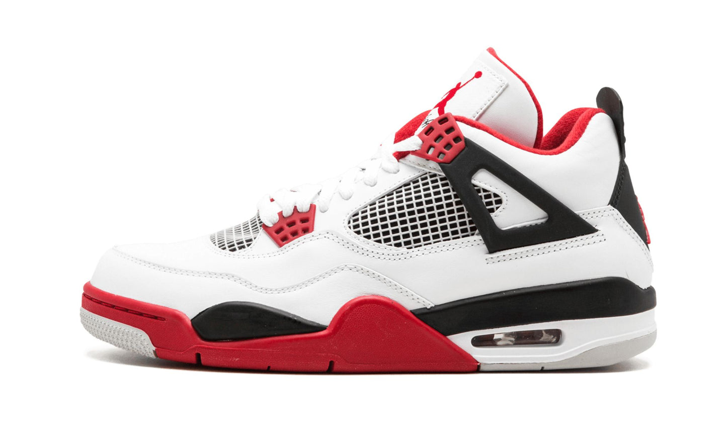 Air Jordan 4 Retro Fire Red Sneakers - Signature Series