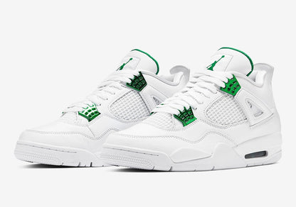 Air Jordan 4 Retro Metallic Green Sneakers - Heritage Edition
