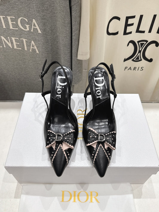 Dior 2026 Bow High-Heeled Slingback Sheepskin 713143