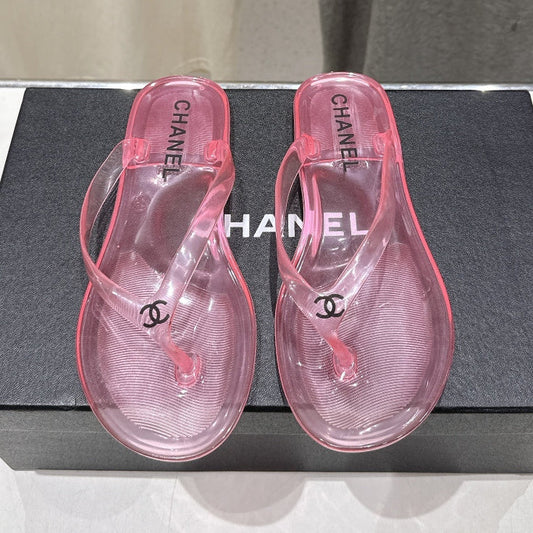 Chanel 2026 Transparent Thong Sandal Plastic Leather 713046