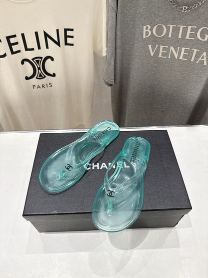 Chanel 2026 Transparent Thong Sandal Plastic Leather 713046