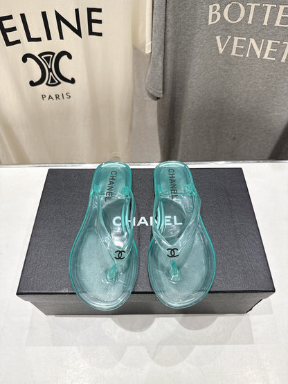 Chanel 2026 Transparent Thong Sandal Plastic Leather 713046