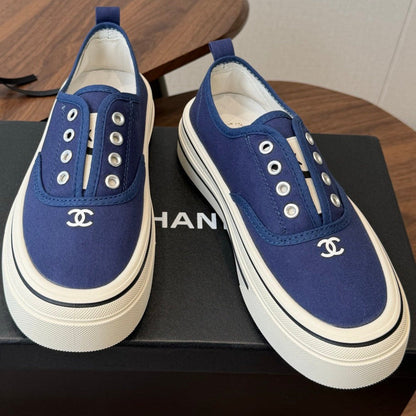 Chanel 2026 Casual Sneaker Canvas Sheepskin 833974