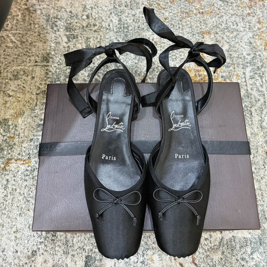 Christian Louboutin 2026 Ballet Flat 20mm Silk Leather 827594