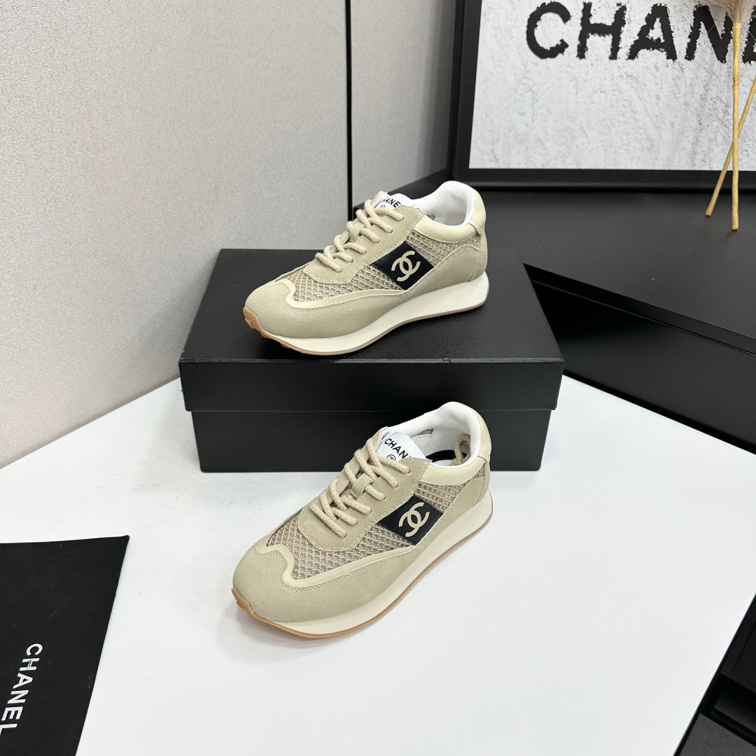 Chanel 2026 Retro Runner Sneakers 30mm Mesh Suede Calfskin 894904