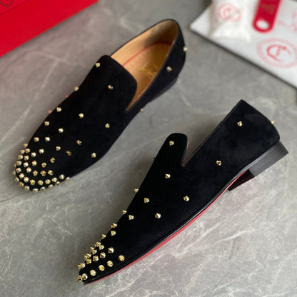 Christian Louboutin Dandelion Spike Loafer Suede Leather 863793
