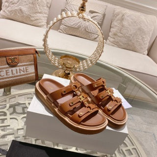 Celine 26 Tippi Slide Sandals Calfskin Leather 736590