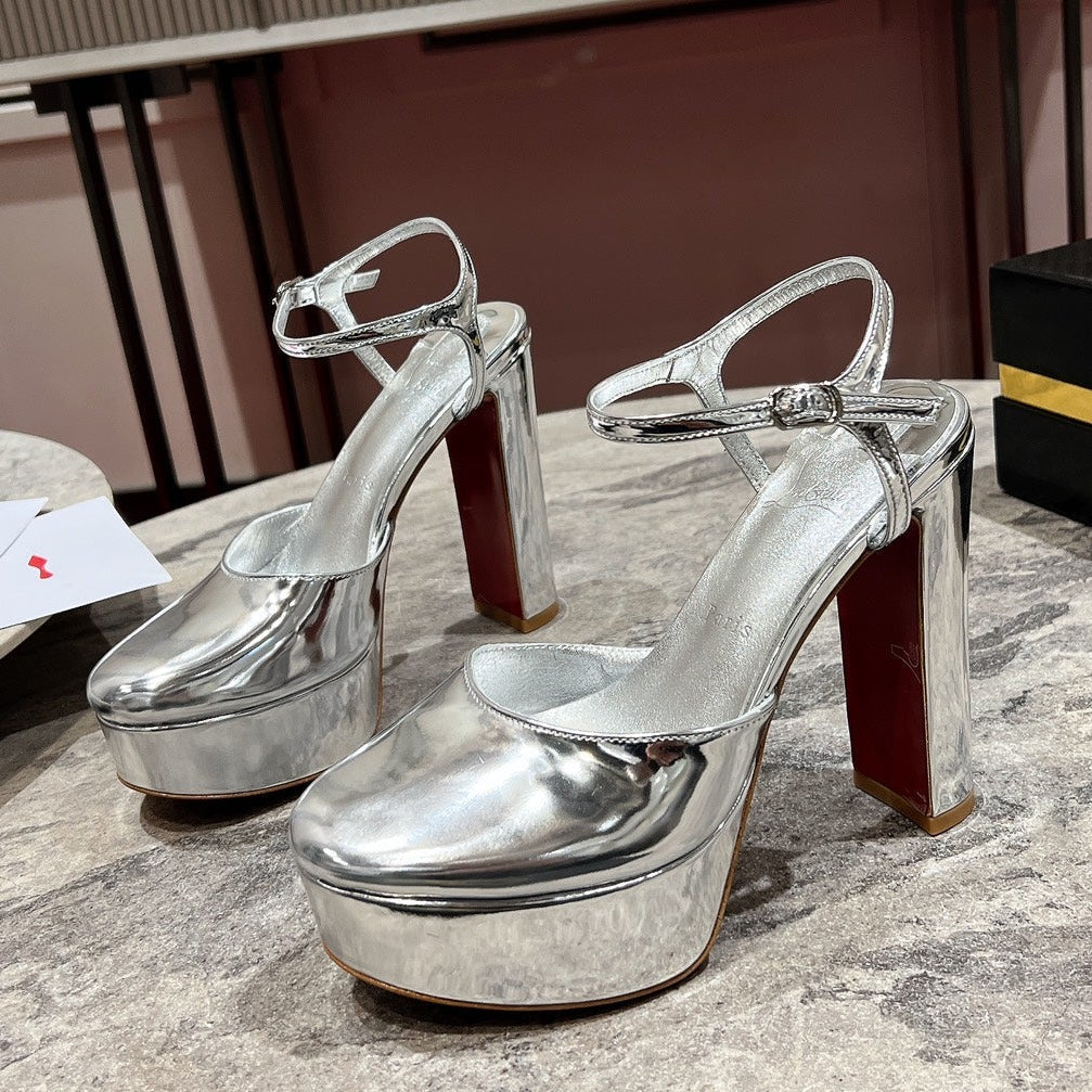 Christian Louboutin Movida Sabina Platform 130mm Pumps Patent Leather 825359