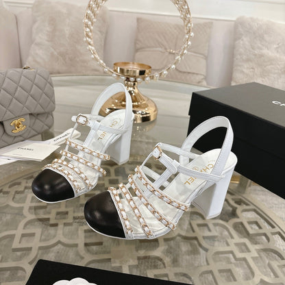Chanel 2026 High-Heeled Sandals 8.5cm Lambskin Sheepskin 834423
