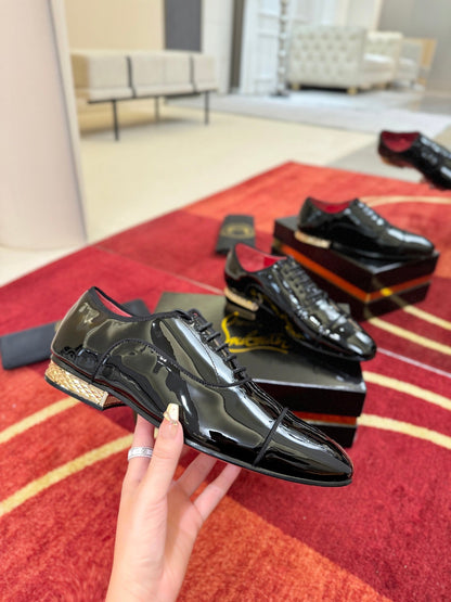 Christian Louboutin Dandydeco Velvet Loafer Patent Leather 863841