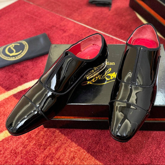 Christian Louboutin Dandydeco Velvet Loafer Patent Leather 863841