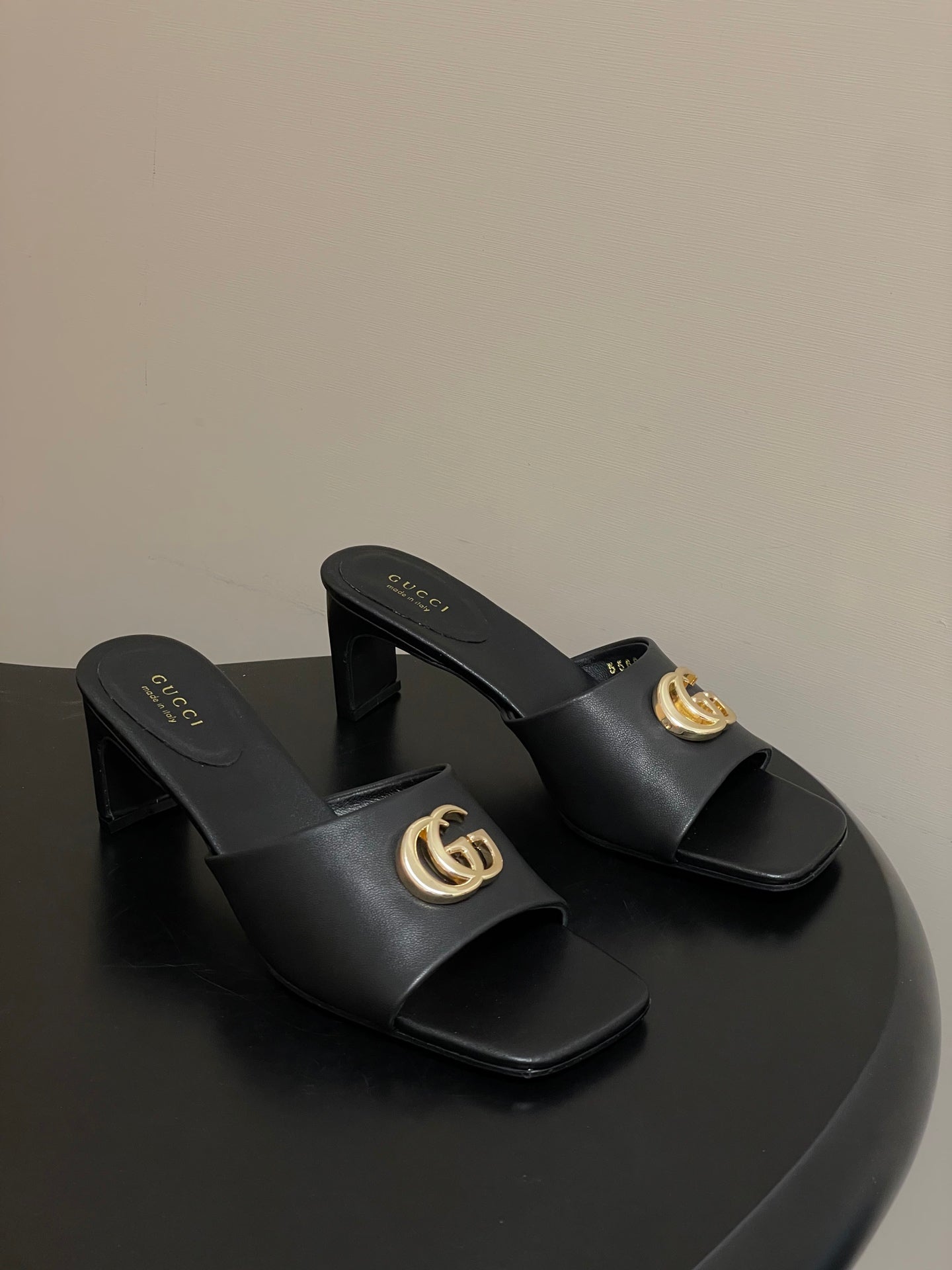 GG 26ss High Heel Slippers 55 Lambskin