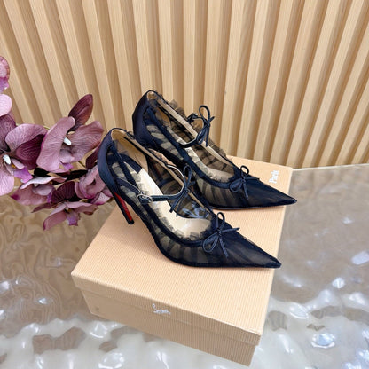 Christian Louboutin 2026 Travalata 85MM Tutulle Pumps Mesh Satin 698234