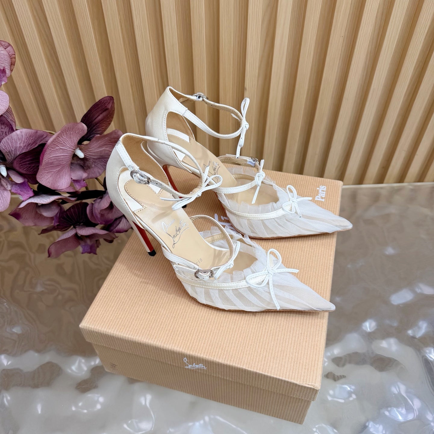 Christian Louboutin 2026 Travalata 85MM Tutulle Pumps Mesh Satin 698234