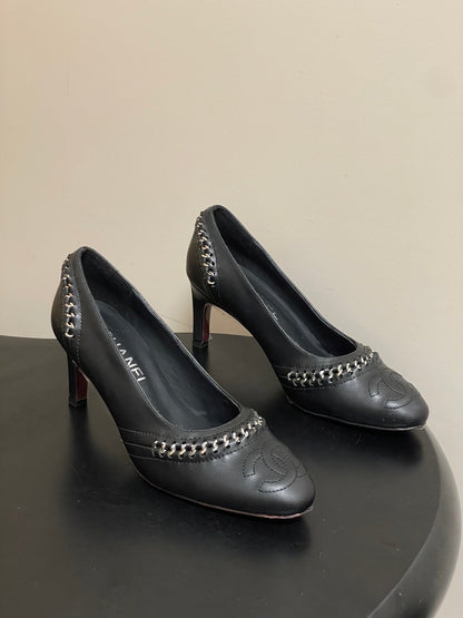 CC 2026 Embroidered Pump Mary Jane Sheepskin