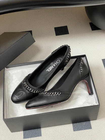 CC 2026 Embroidered Pump Mary Jane Sheepskin