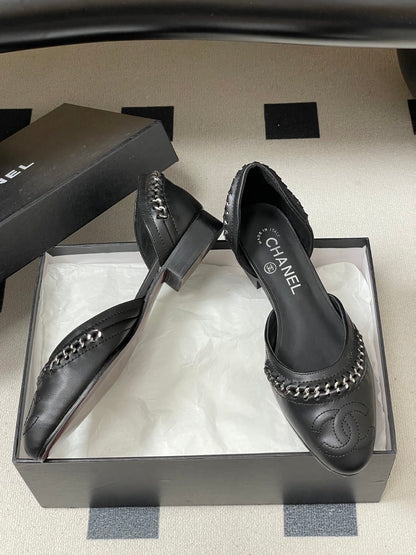 CC 2026 Embroidered Ballet Flat Mary Jane Sheepskin